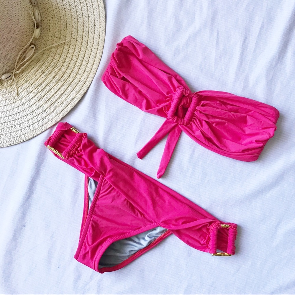 NWT Nordstrom Loér Bathing Suit Set in Pink - S